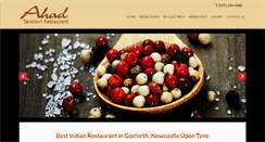 Desktop Screenshot of ahadtandoori.co.uk